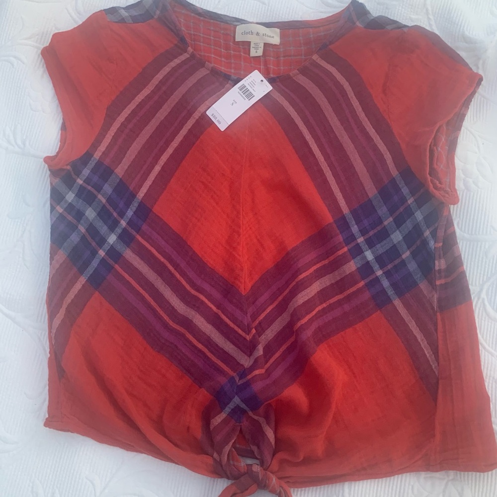 Cloth and Stone Tie Front Top Size Small